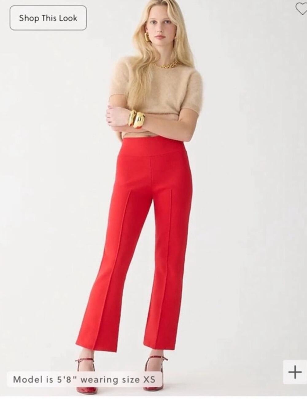 J.Crew Delaney Kick Flare Pintuck Front Knit Sweater Pants